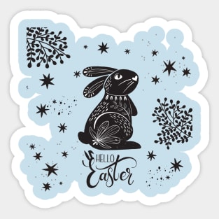 Hello Easter rabbit Sticker